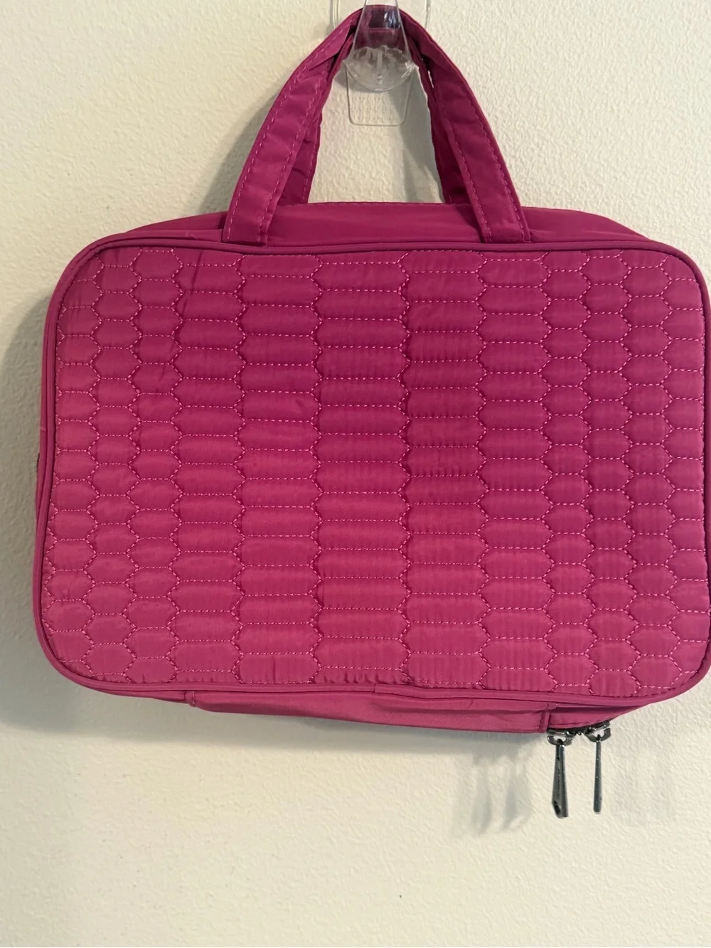 Aimee Kestenberg Pink Hanging Travel Toiletry Cosmetic Organizer Bag